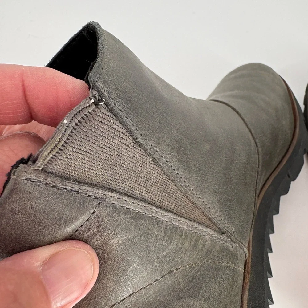 Sorel Harlow Zip Ankle Boot Quarry Leather